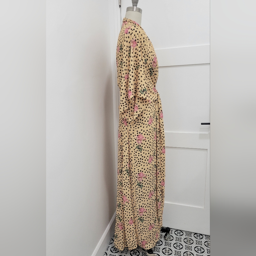 Maria Sanz Women's Kimono Animal Floral Print Size One Size Romantic Boho Chic - Picture 3 of 13